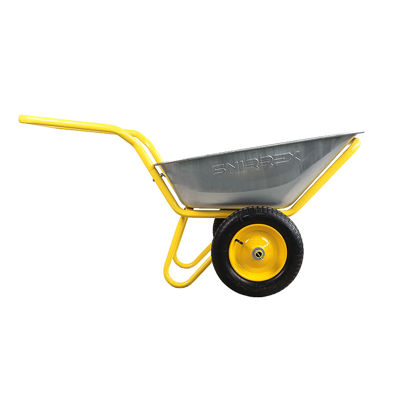 Тачка строительная 2-х колесная Snirrex LUX 43.110.260, 110 л, грузоподъемность 260 кг, 3.25-8/25