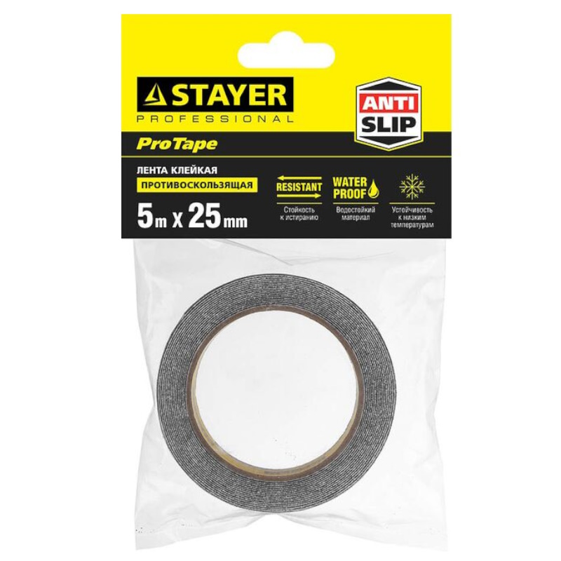 Клейкая лента Stayer Profi 12270-25-05, противоскользящая, 25мм х 5м в Угличе