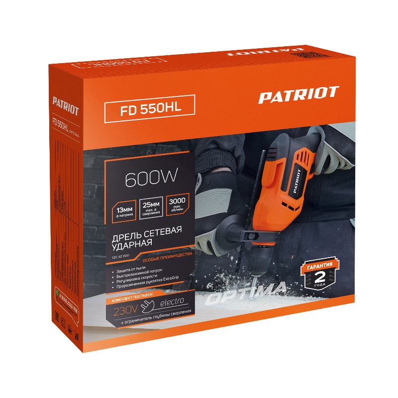 Дрель электрическая ударная Patriot FD 550HL 120301551 в Коврове