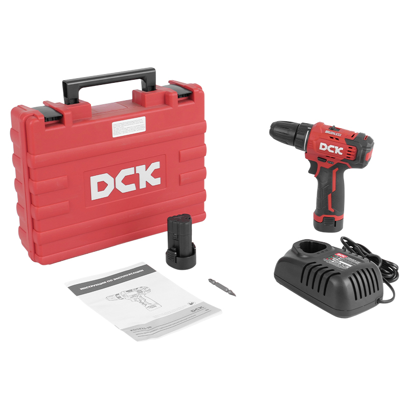 Дрель-шуруповерт Dck TYPE EK KDJZ23-10, аккумуляторная, бесщеточная, 10,8В, 35Нм, 2х2А/ч, кейс в Коврове