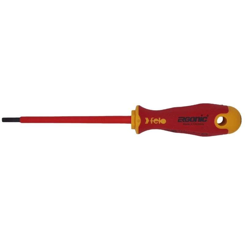 Отвертка диэлектрическая Felo Ergonic 41304590, плоская шлицевая 4,5X1,0X125 (Германия) в Череповце