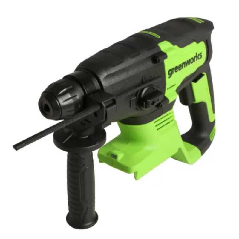 Перфоратор Greenworks GD24SDS2 24V 3803007CUA,  аккумуляторный, бесщеточный, 2 Дж, 4500 уд/мин, 24 мм, 1х2Ач, ЗУ 