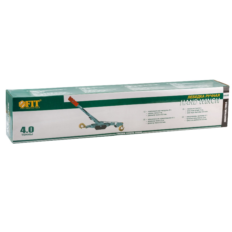 Лебедка ручная Fit 64648, усиленная, 4000 кг в Туле