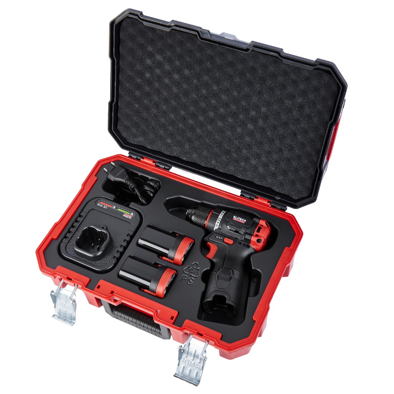 Дрель аккумуляторная Elitech HD CD 16L2 (E2201.039.01) 205715, бесщеточный, 16В, 2х2.0Ач, Li-ion, E-Power, БЗП-10 мм