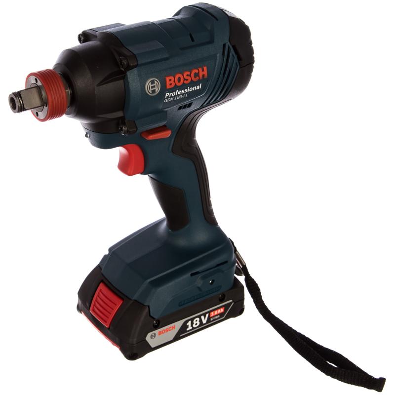 Аккумуляторный ударный гайковерт Bosch GDX 180-LI 0.601.9G5.220, аккумулятор li-ion в Туле