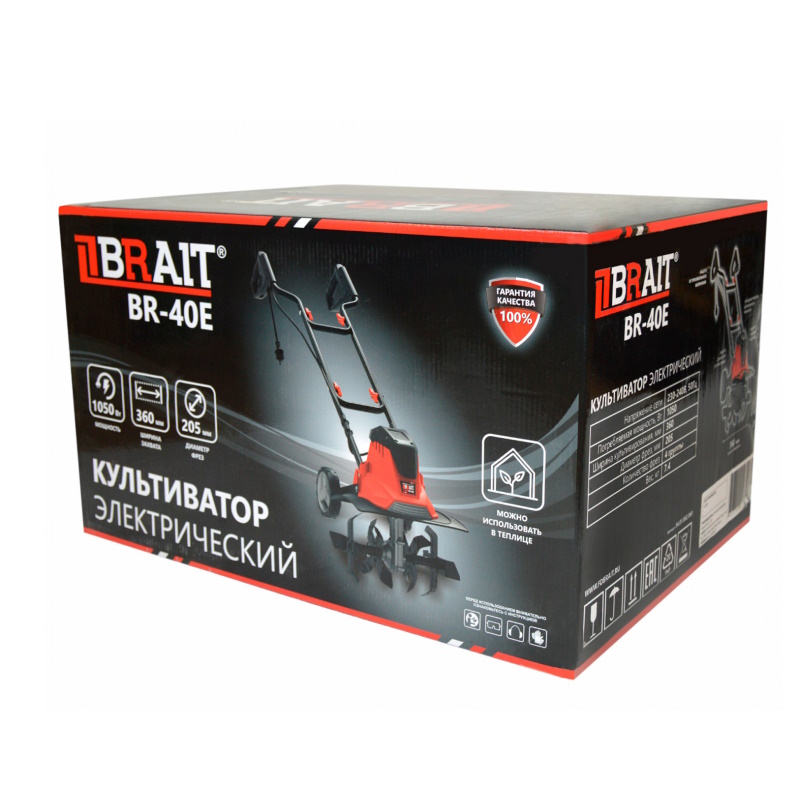 Культиватор электрический Brait BR-40E 34.01.002.069 (1050 Вт, 230-240 В, ширина обработки 360 мм., 4 лезвия) во Владимире