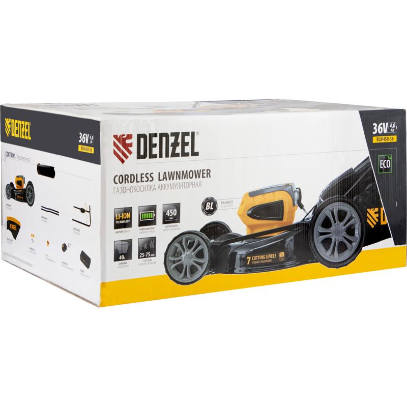 Газонокосилка аккумуляторная с двумя аккумуляторами Denzel RLM450-36 58910 в Муроме