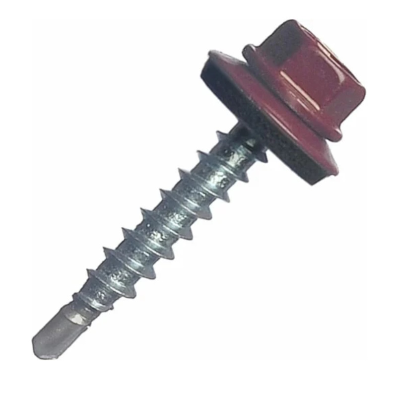 Саморез кровельный Starfix SM-39695-5000, 4.8х29 мм цинк, шайба с прокл., PT3, RAL 3005 (5000 шт в коробе)  в Угличе