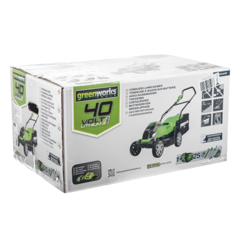 Газонокосилка аккумуляторная Greenworks G40LM35K2 (40 В, 2 Ач АКБ и ЗУ) 2501907UA в Муроме