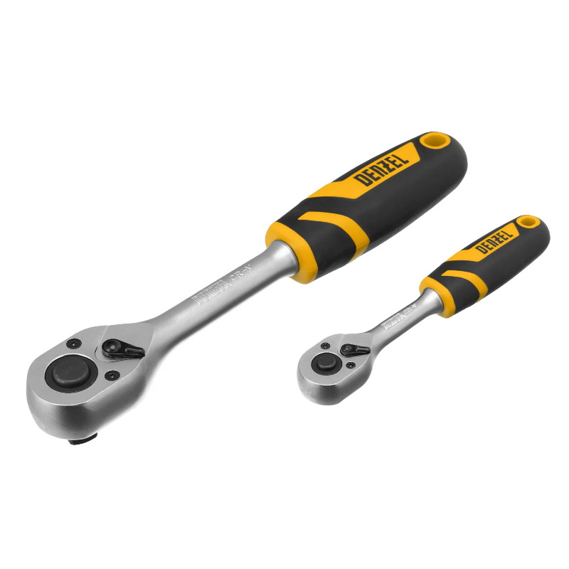 Набор инструментов Denzel 15802, 1/2", 1/4", CrV, S2, пластиковый кейс, 84 предмета в Кинешме