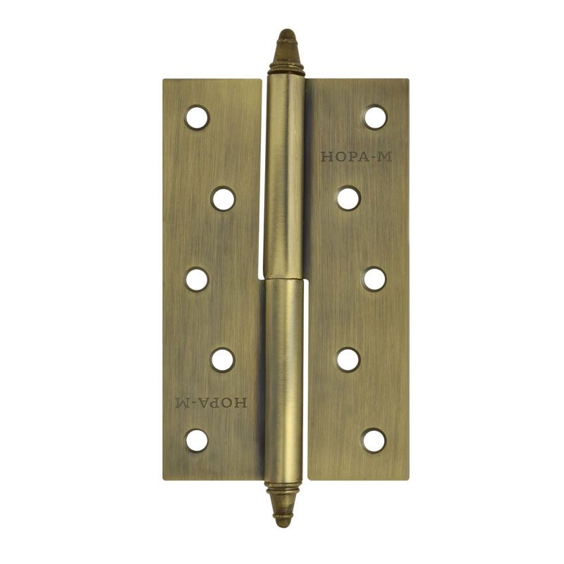 Петля дверная разъемная Нора-М 610-5" 10618, 125*75*2,5, с колпачком, старая бронза, правая в Рыбинске