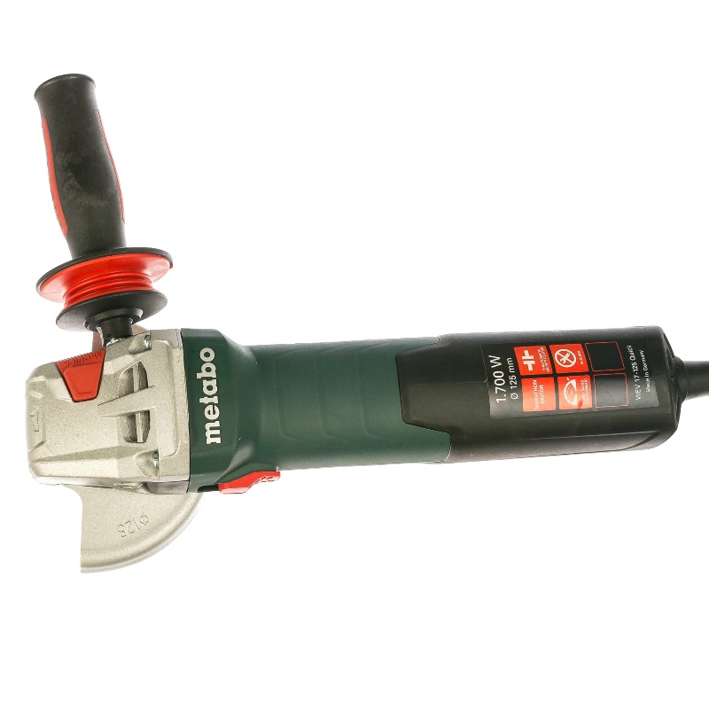Угловая шлифмашина (болгарка) Metabo WEV 17-125 Quick 600516000, 125 мм, 1700 Вт, плавный пуск, регулировка оборотов