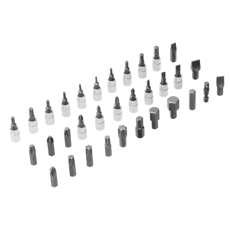 Набор инструментов Denzel 15809, 1/2", 1/4", CrV, S2, пластиковый кейс, 82 предмета в Переславле