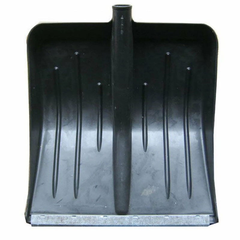 Лопата пластмассовая черная МЕТЕЛЬ 3063 480х430х32 мм алюминиевая планка алюминиевый черенок 392₽