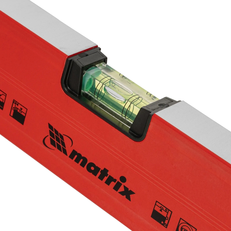 Уровень алюминиевый Matrix 34718, магнитный, 1800 мм, фрезерованный, 3 глазка (1 зеркальный), усиленный в Твери