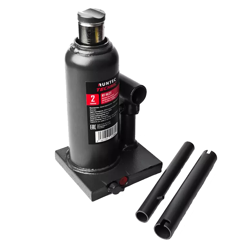 Домкрат бутылочный Runtec TECHNIC RT-WJ2T, двухштоковый, профессиональный 2 т, 170-380 мм в Угличе