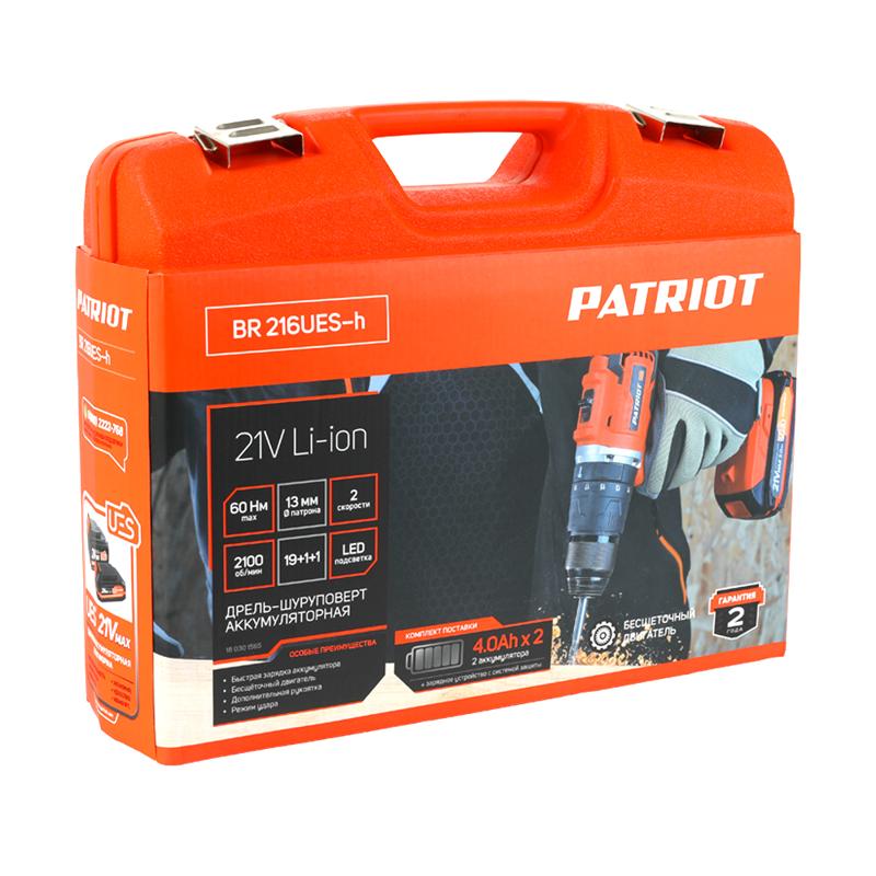 Аккумуляторная ударная дрель-шуруповерт Patriot BR 216Li UES-h 180301565 в Туле