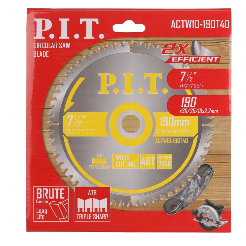 Диск пильный P.I.T. ACTW10-190T40, 190x30/20/16x2,2 мм, 40T в Рыбинске
