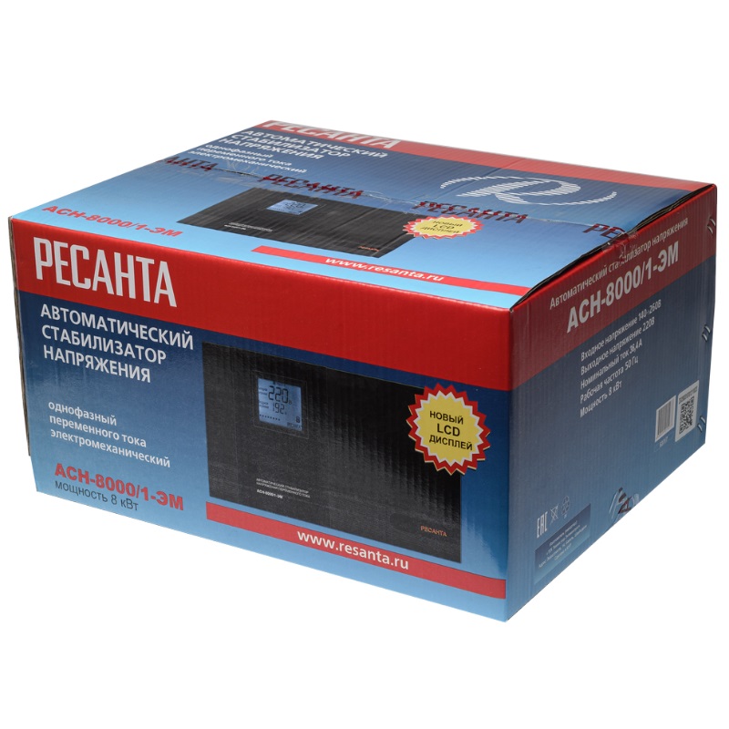 Стабилизатор напряжения Ресанта АСН-8000/1-ЭМ 63/1/7 в Переславле
