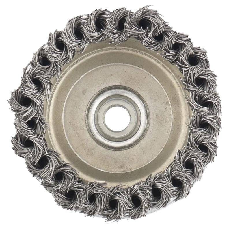 Щетка для УШМ Matrix Heavy Duty 74672, 100 мм, М14, чашка, крученая проволока 0,5 мм