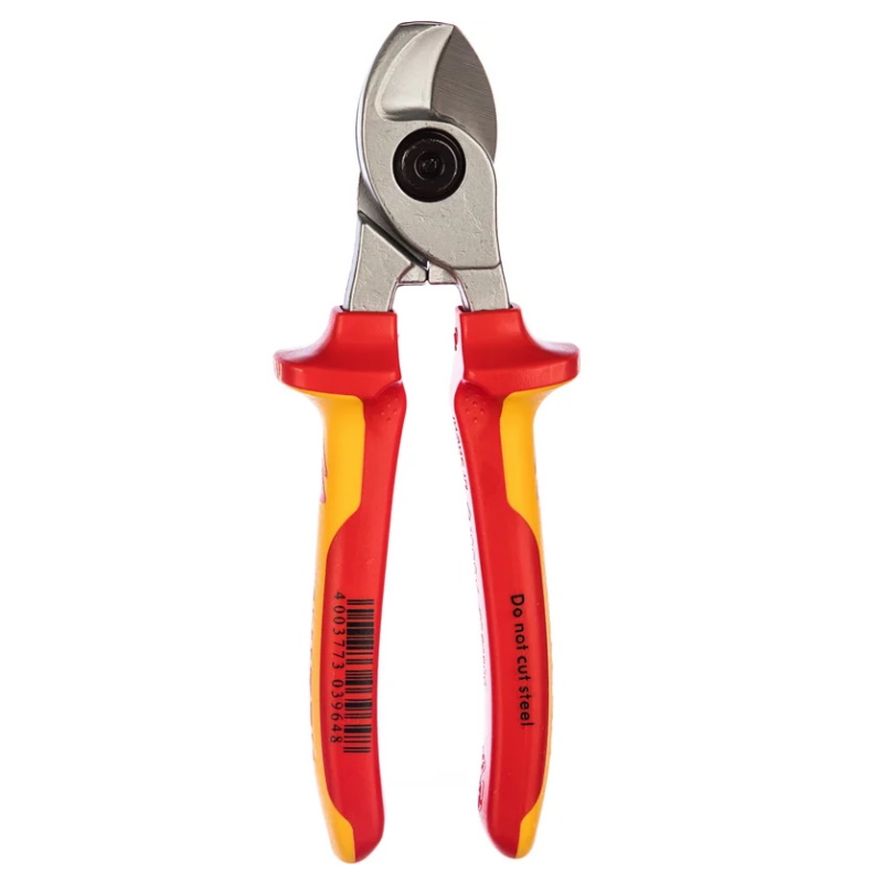 Кабелерез Knipex KN-9516165T VDE, Ø 15 мм (50 мм²), длина 165 мм, хром, 2-комп диэлектрические ручки…2 в Угличе