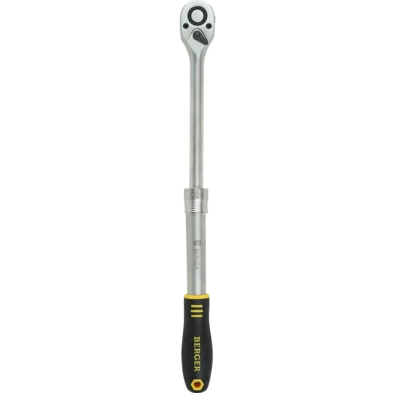 Трещотка телескопическая Berger BG2282, 1/2" 305 - 445 мм, 72 зубца