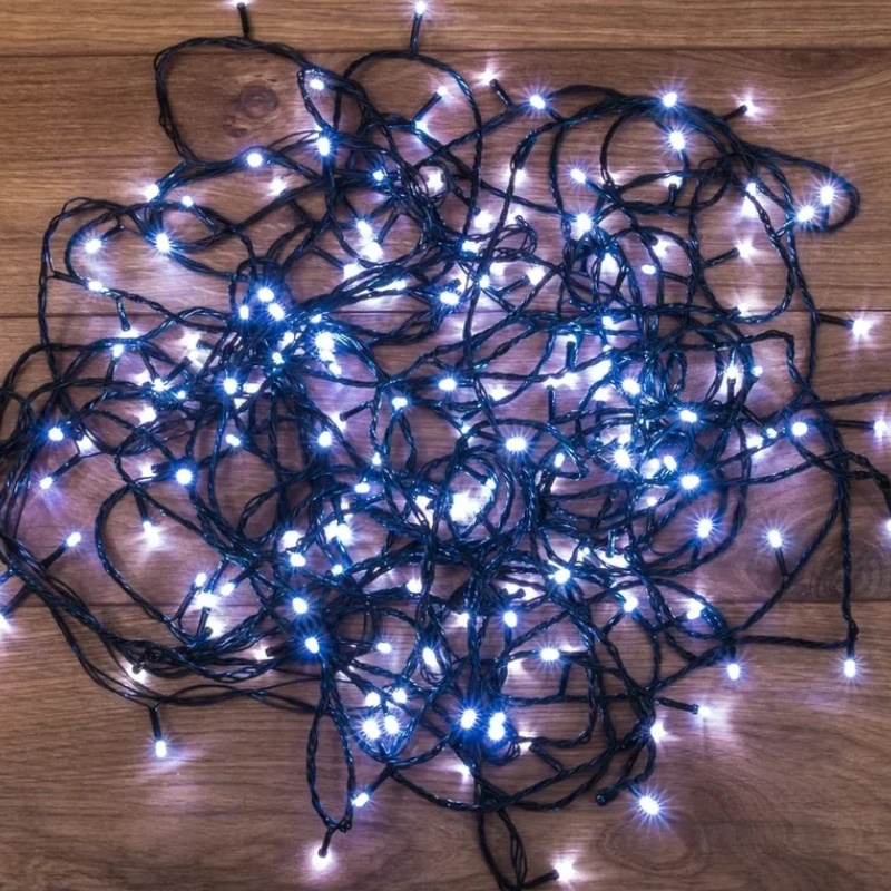 Гирлянда светодиодная Neon-Night 303-106 1250850, 20м, 200LED, белый, 8Вт, IP20, с контроллером, 8 режимов  в Угличе