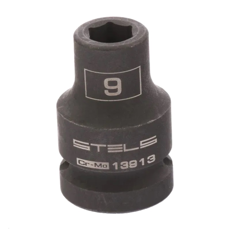 Головка ударная шестигранная Stels 13913, 9 мм, 1/2", CrMo