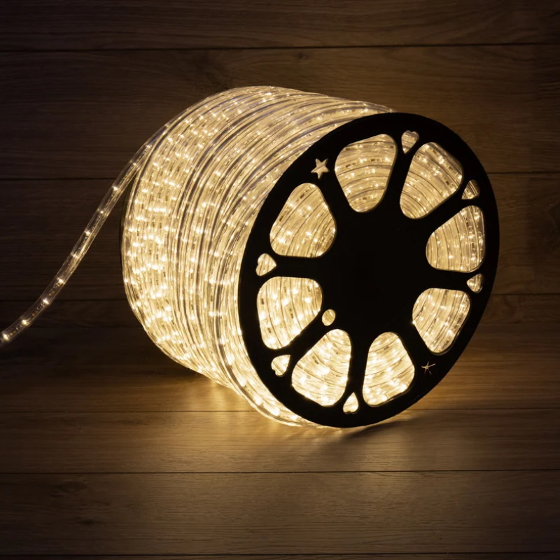 Светодиодный дюралайт Neon-Night 121-136 1534905, 36 LED/м, теплый белый, 100 м в Иваново