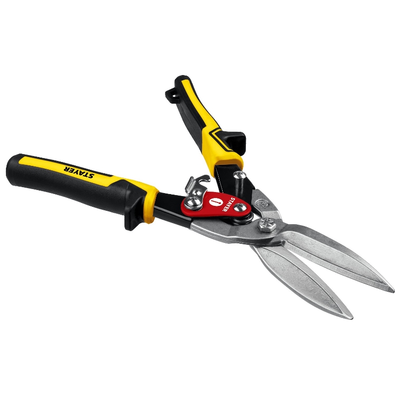 Ножницы по металлу Stayer 23055-S (прямой тип, длина 250 мм, двухкомпонентный материал рукояток) во Владимире