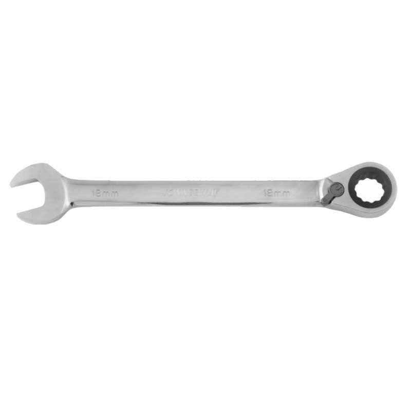 Ключ гаечный комбинированный трещоточный Jonnesway W60118 049298, с реверсом, 18 мм в Кинешме