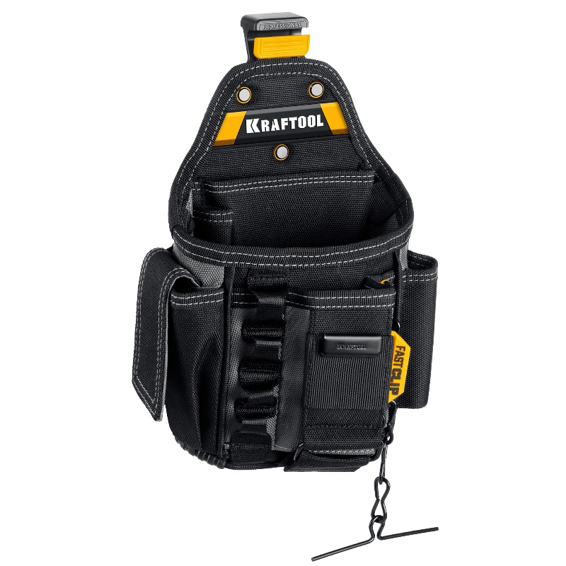 Поясная сумка Kraftool KP-13E 38772 (с быстросъёмным креплением FastClip, 13 карманов и петель, 280 х 200 мм) в Муроме