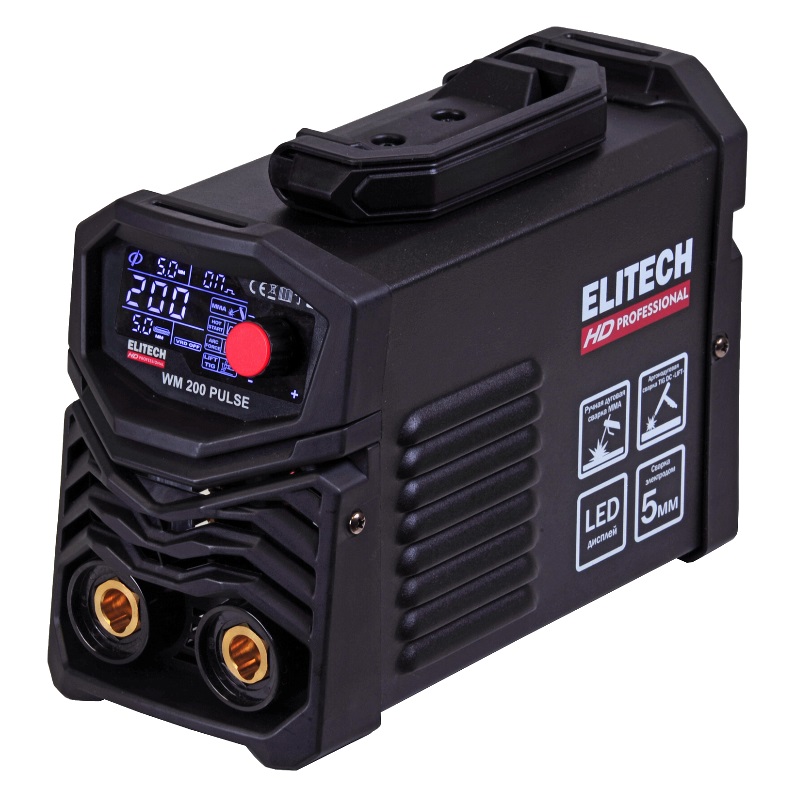 Сварочный инвертор Elitech WM 200 PULSE 204466, MMA, TIG