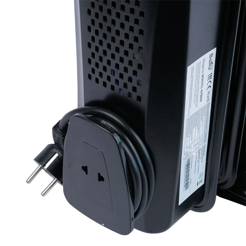 Масляный обогреватель Ballu BOH/CL-07BRN black (мощность 1500 Вт, 7 секций, механическое управление) в Рыбинске