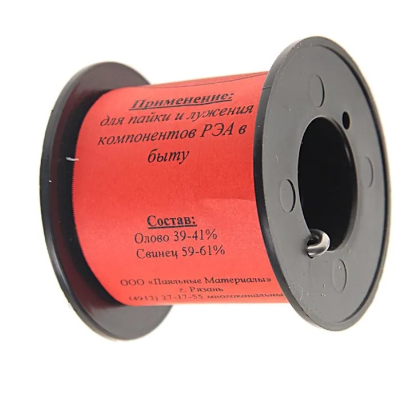 Припой ВТО ПОС-40 PS-60047 d20мм 100г с канифолью катушка 372₽