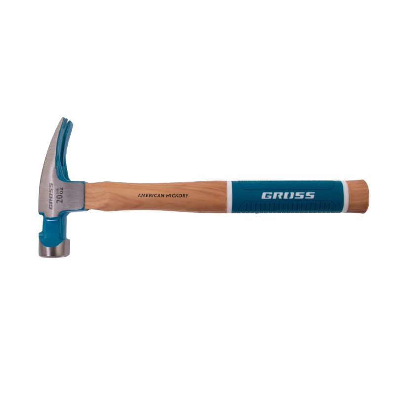 Молоток-гвоздодер Gross AMERICAN HICKORY 10419, 560 г, угол 75, магнит, обрезиненная рукоятка