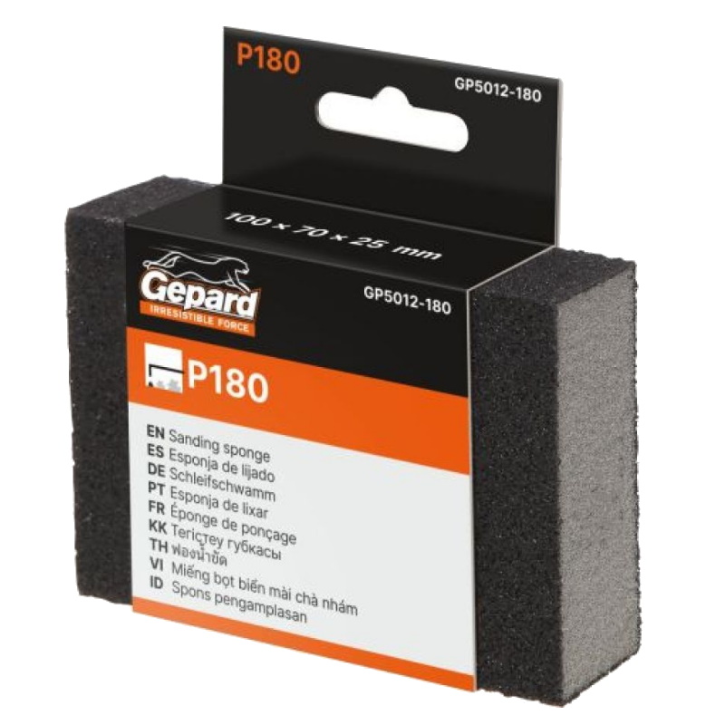 Губка Gepard GP5012-180 абразивная 100х70х25 мм Р180 51₽
