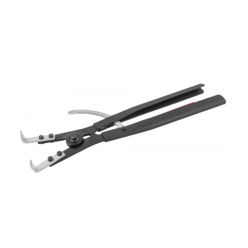 Щипцы Jonnesway P9920D 046107 загнутые 90° с фиксатором для стопорных колец, разжим, 165-300 мм, 4.5-5.5 мм, 500 мм в Муроме