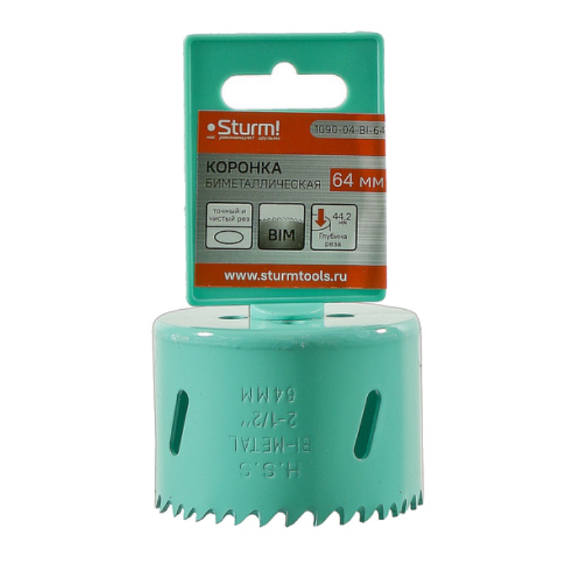 Коронка биметаллическая Sturm 1090-04-BI-64 64 мм 58 544₽