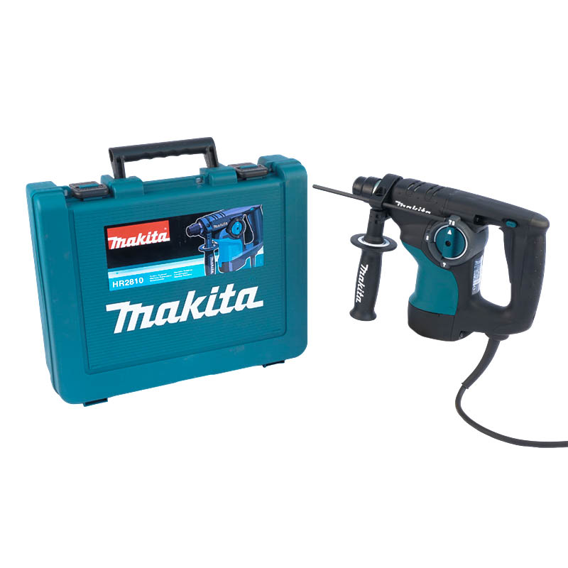 Перфоратор Makita HR 2810 153601 (патрон SDS-Plus, мощность 800 Вт, 2.9 Дж, макс диаметр сверления 80 мм, кейс)