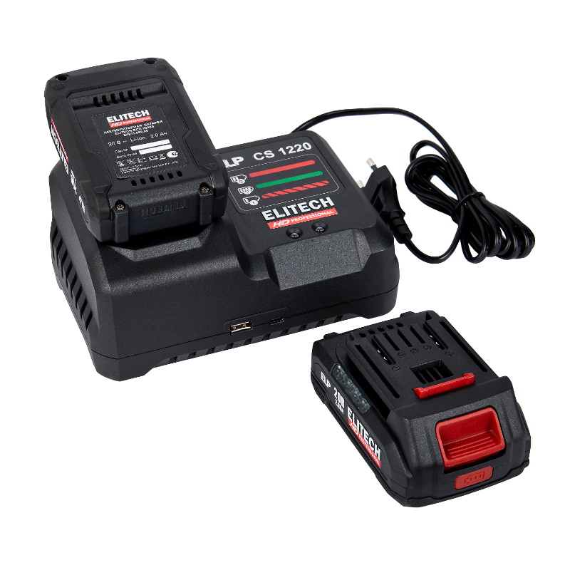Гайковерт аккумуляторный Elitech HD CW 2004SL (E2201.056.01) 205737, ударный, бесщеточный, 20В, 2х2.0Ач, ELP, 0-2400 уд/мин в Вологде