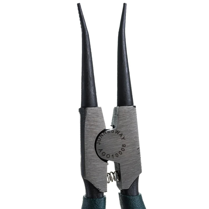 Щипцы прямые для стопорных колец Jonnesway AG010008, с ПВХ рукоятками, разжим, 180 мм, 10-40 мм  в Коврове