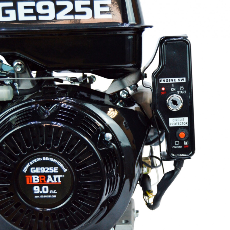 Двигатель бензиновый Brait GE925E 03.01.291.002, 9л.с., электростартер, шкив 25мм в Костроме