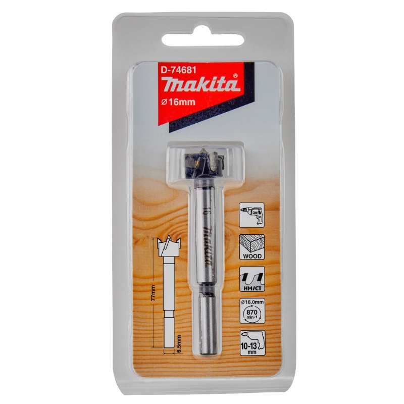 Сверло Форстнера Makita STANDARD D-74681 (16x77) в Костроме