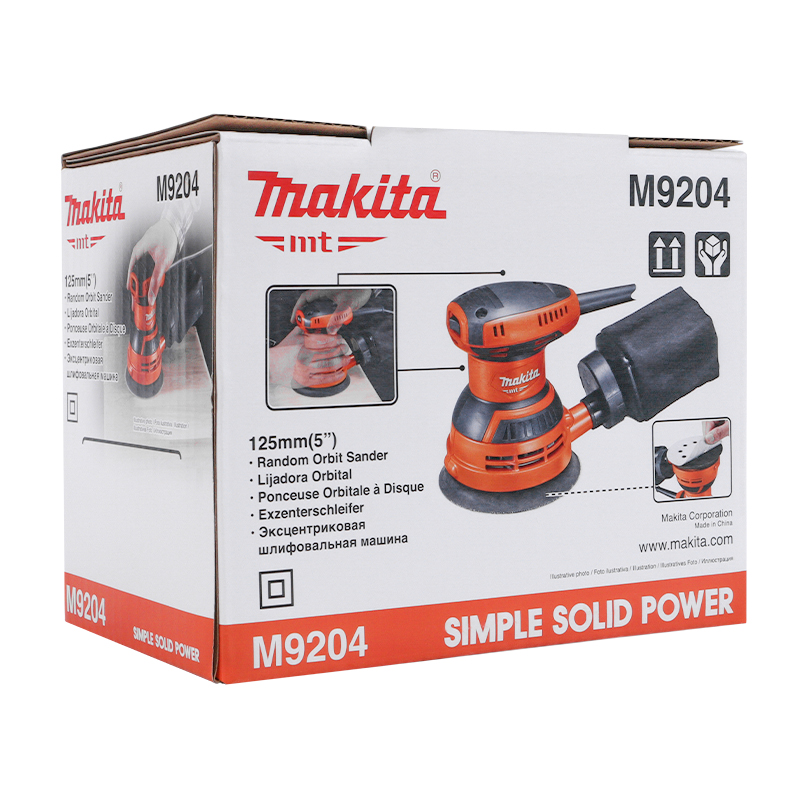 Эксцентриковая шлифмашина Makita M9204 (сетевое питание, мощность 240 Вт, 12000 оборотов/мин, оснастка 125 мм) в Нижнем Новгороде
