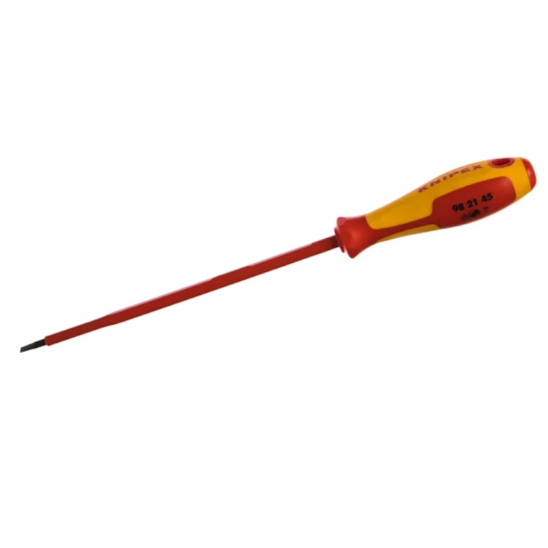 Отвёртка Knipex KN-982145, VDE шлицевая плоская SL 4.5x0.8x180 мм, длина 287 мм, диэлектрическая в Кинешме