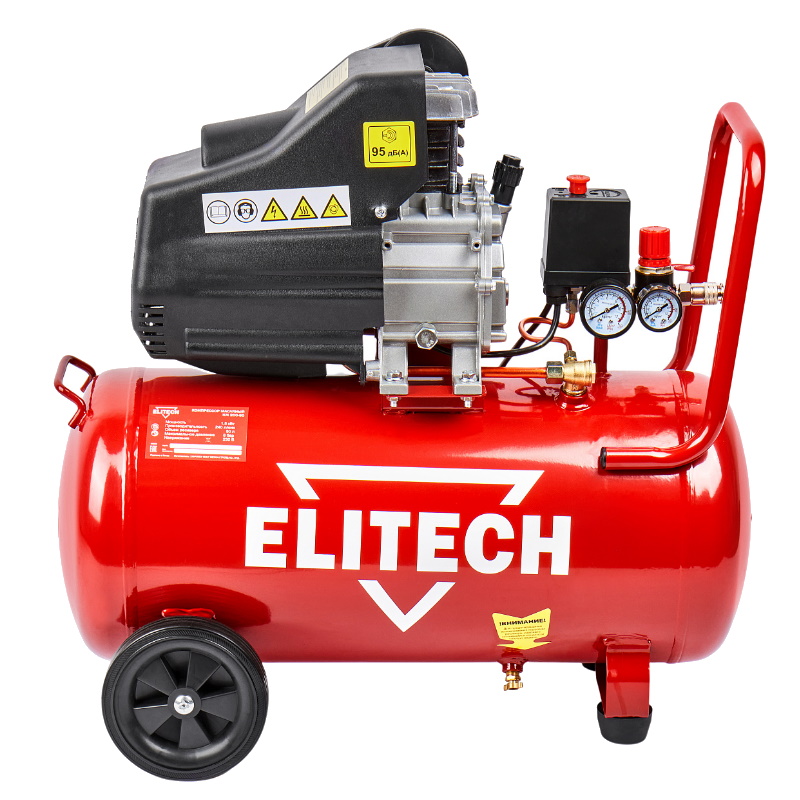 Компрессор коаксиальный масляный Elitech ДМ КМ 200-50 205960, 240 л/м, 1.5 кВт, 8 бар в Кинешме