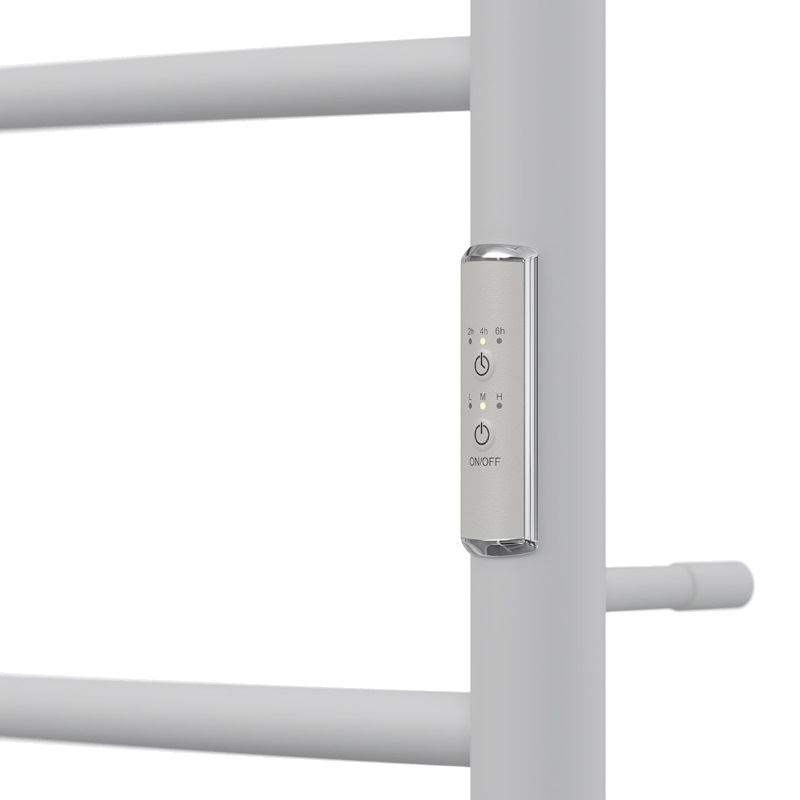 Полотенцесушитель электрический Point PN04846PW П3, Афина, 400x600, с полкой, диммер справа, белый в Иваново