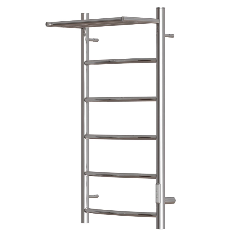 Полотенцесушитель электрический Point PN04848P П5, Афина, 400x800, с полкой, диммер справа, хром
