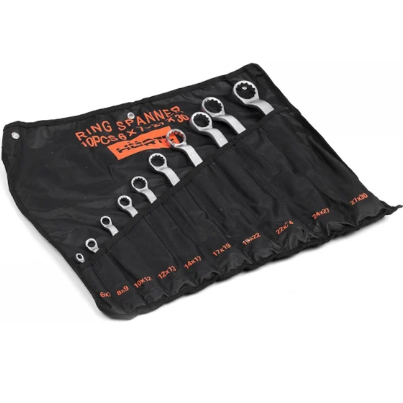 Набор ключей накидных двусторонних Hortz 102201 10 шт 6-30 сатин финиш 3026₽